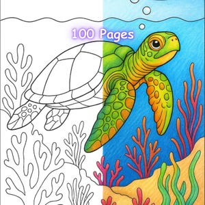 100 pages à colorier d&#39;animaux mignons les plus vendues, livre de coloriage imprimable au format PDF, téléchargement numérique instantané