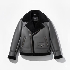 Men’s Grey Shearling Aviator Jacket | Real Sheepskin Leather B3 Bomber Coat | Pilot Flight Jacket | Warm Fur-Lined Winter Outerwear