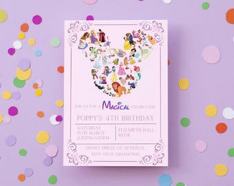 Disney Micky Maus Geburtstagseinladung - Bearbeitbare Canva Vorlage Digitaler Download