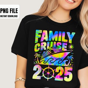 Family Cruise 2025 Matching Vacation 2025 Family Cruise Sublimation Design, Digital Graphics, PNG Illustrations, Instant Download