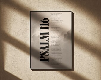 Psalm 116-120 Christian Bible Scripture Digital Print