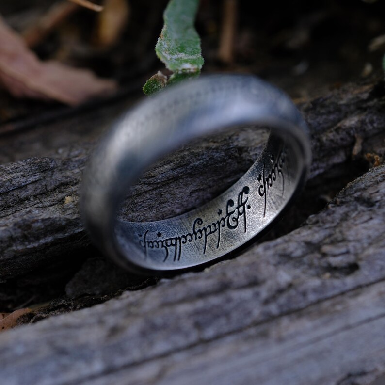 Elvish Script One Ring Replica: Lord of the Rings Fantasy Band - Etsy