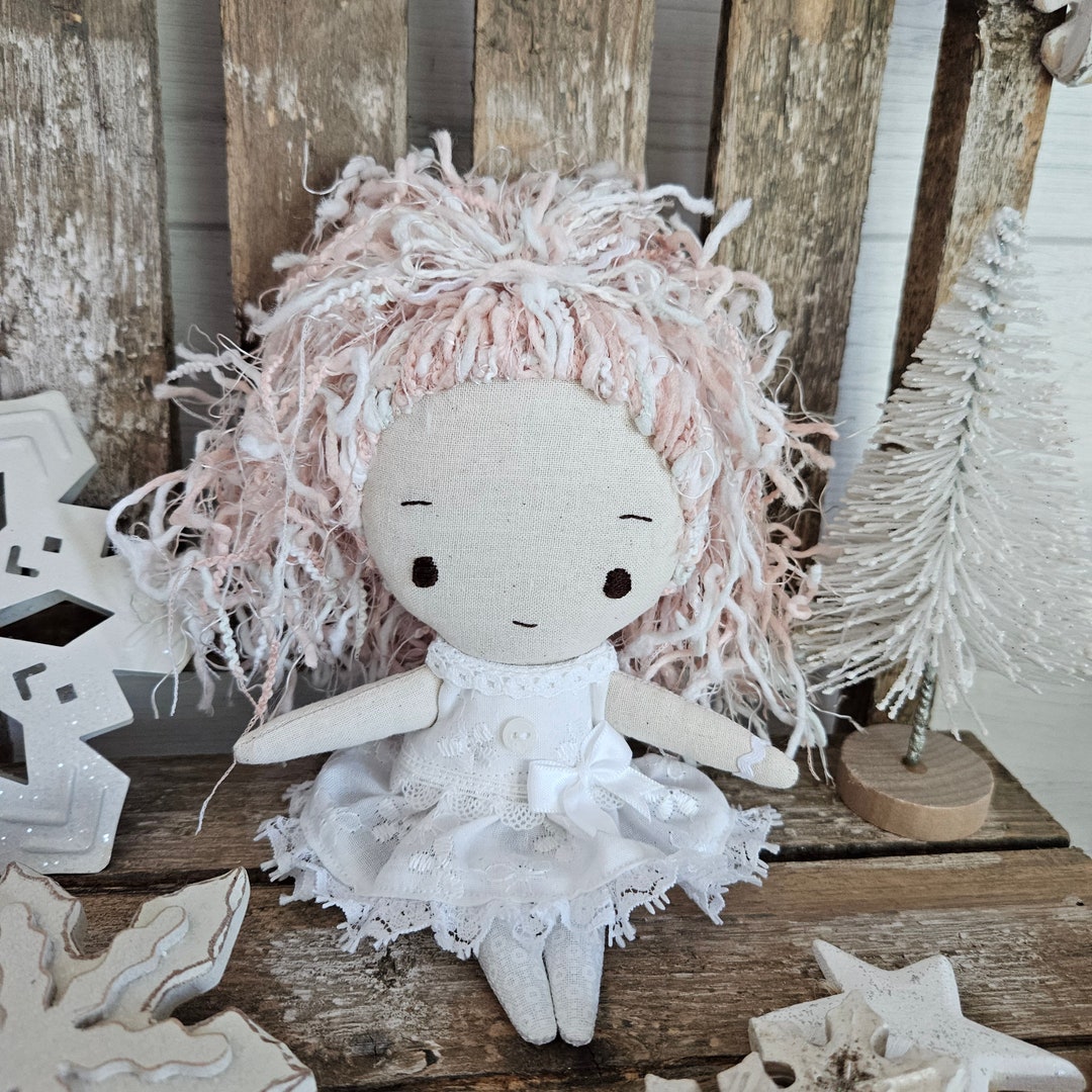 Snow Angel Ragdoll Flower Girl Soft Doll Primitive Doll Modern Raggedy ...