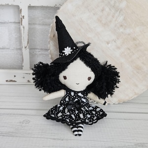 SALE Witch doll Handmade Ragdoll soft doll primitive doll Halloween decor