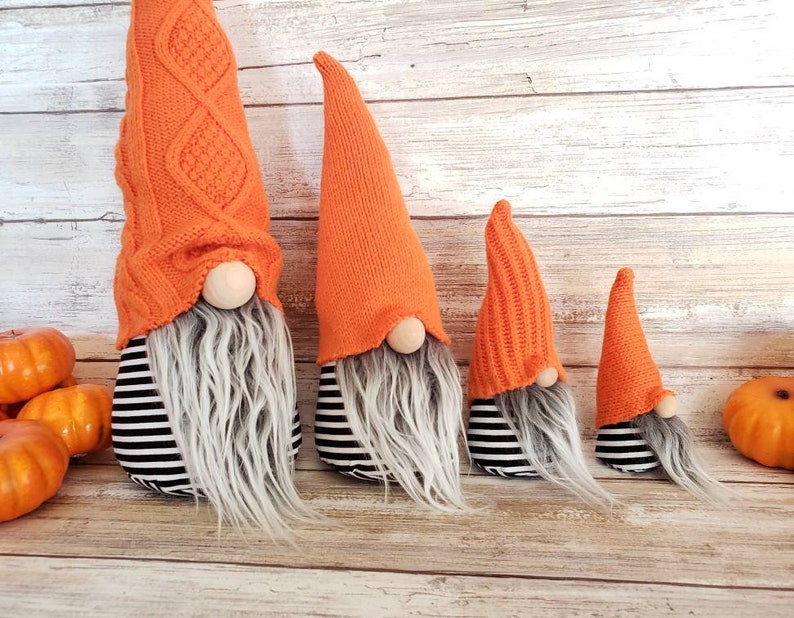 Halloween Gnomes. Faux fur. home decor. Modern farm house felt Etsy