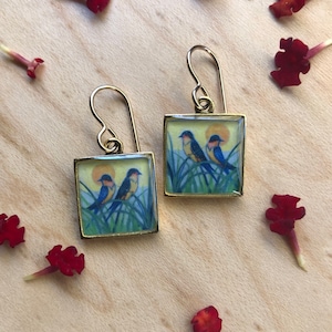 Silver Barn Swallow Bird Earrings |Barn Swallow|swallow art|bird jewelry gift|bird earrings|swallow charms|bird charm|