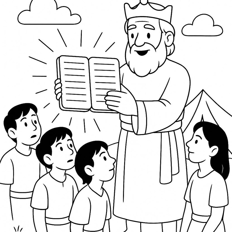 King Benjamin Coloring Pages – LDS Book of Mormon Printables for Kids ...