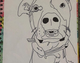 Decoración de pared perro pitbull