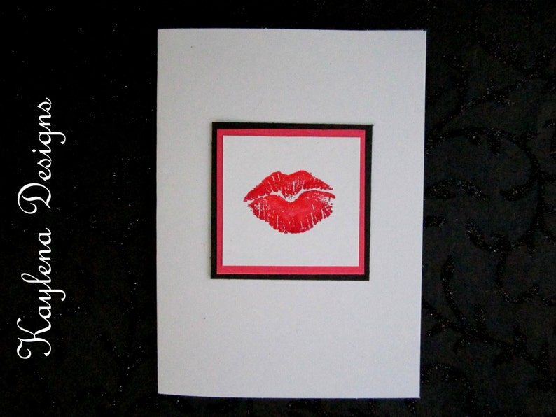 Sealed with a kiss card Sealed with a kiss card Lips Love card