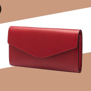 Handmade Leather Clutch Wallet: Slim Minimalist Purse