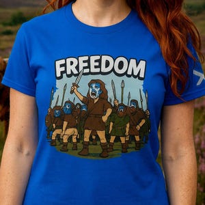 Highland Scotland Braveheart Shirt | William Wallace Freedom T-Shirt | Celtic Heritage Cotton Tee