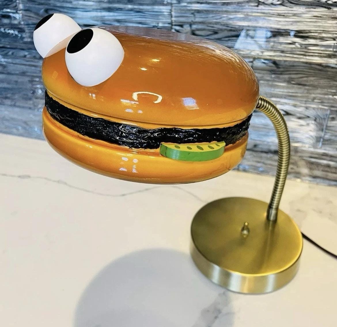 Vintage Mcdonald's Burger Lamp: Setmakers Playland Statue, 1980s