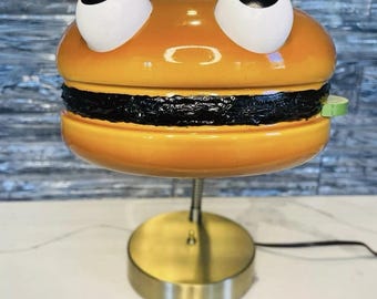 Vintage Mcdonald's Burger Lamp: Setmakers Playland Statue, 1980s