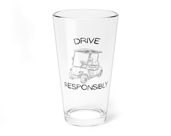 Conduce con responsabilidad, vaso de cerveza de 473 ml / vaso de pinta - Regalo divertido para amantes de la cerveza / Regalo divertido para bares / Regalo divertido para él