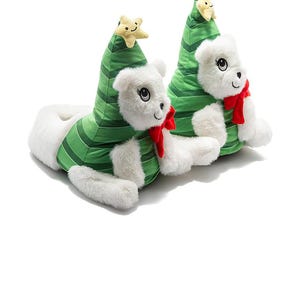 White Animal Plush Slippers: Cozy Indoor House Shoes