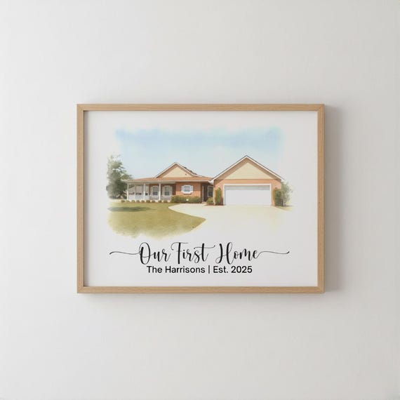 Last Minute Gift | Custom House Portrait 24 Hour | Digital House Sketch | ASAP Home Portrait | Personalized Housewarming Gift