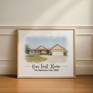 A digital portrait of a house on a tablet screen with a '24-Hour Delivery' badge, highlighting it as a last-minute gift.