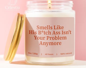Breakup Candle for Best Friend | Divorce Gift, Narcissist, Gift for Best Friend, Funny Divorce Candle , Cheer Up Gift, Breakup Care Package