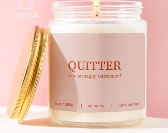 Quitter Happy Retirement Gift | Retirement Party, Gift for Her, Gift for Him, Gift for Boss, Teacher, Nurse Retirement, Coworker Gift