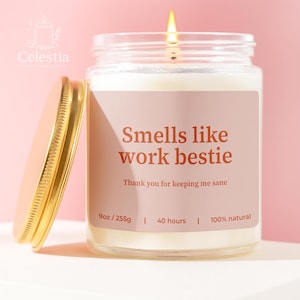 Smells Like My Work Bestie Keeping Me Sane | Funny Coworker Gift, Work Bestie Gift, Office Humor, Farewell Gift for Friend