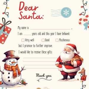 Letters to Santa from Santa Printable | Editable Christmas Letter Templates | Canva Customizable Holiday Download