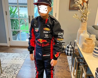 Kids Suit Redbull Suit Go Karting Suit Race Suit Lewis Redbull Suit Children Suit Level 2 Digital printed Kart racing Suit