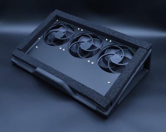 Supporto di raffreddamento per laptop con tripla ventola / 3 ventole da 120 mm / Alimentazione USB / Controllo della velocità