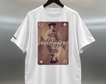Comfort Colors 1717 T-shirt unisex bianca / grigia / oliva / kaki - Queen of Diamonds CULTCRAFT©