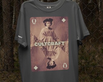 Comfort Colors 1717 T-shirt unisex nera / grigia / verde - Queen of Diamonds CULTCRAFT©