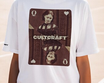 Comfort Colors 1717 T-shirt unisex bianca / grigia / oliva / kaki - Queen of Hearts CULTCRAFT©