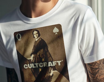 Comfort Colors 1717 T-shirt unisex bianca / grigia / oliva / cachi - Regina di picche CULTCRAFT©