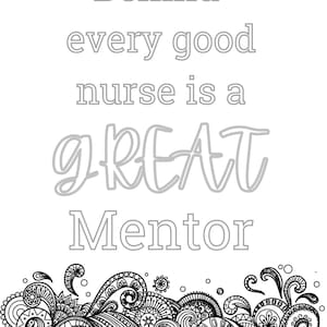 Nurse Mentor Coloring Page - Etsy