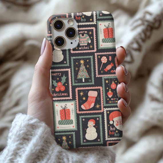 Vintage Christmas Postage Stamp Phone Case, Holiday Season Magsafe iPhone  Case - Etsy Israel
