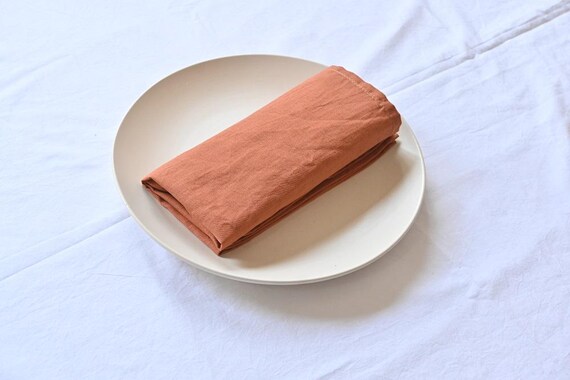 Coco Brown Cotton Napkins, Set of 50: Rustic Table Decor