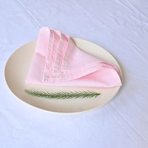 Light Pink Cotton Napkins (100 Pack): Reusable Wedding Table Decor