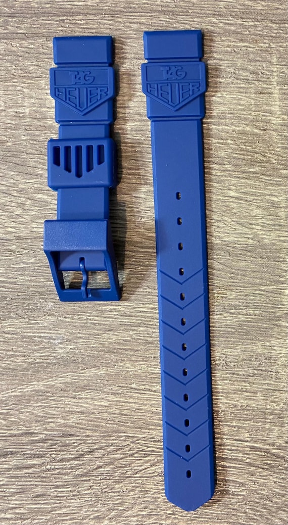 TAG Heuer Formula 1 BLUE 18mm Mid-size Rubber Strap. - Etsy Norway