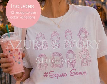 Squad Goals SVG, Family Vacation png, Family Trip SVG, Vacay Mode Png, Magic Kingdom SVG, Princess inspired Png, Digital Download
