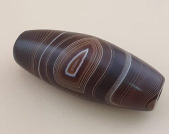 Vintage Yemeni Suliemani Natural Eye Agate Bead Amulet