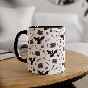 Fantasy Dragon Pattern Mug, Romantasy Bookish Mug for Xaden Riorson Fans, BookTok Mug Gift for readers, Dragon Fourth Wing Book Cup Mug Gift
