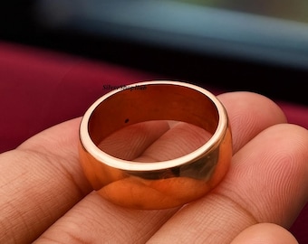 Handmade Solid Copper Ring - Thumb Ring for Women & Men