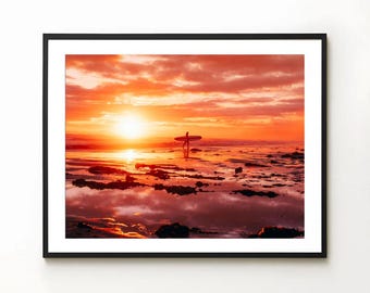 Sunset Surf Print | Tofino Photography, Beach Wall Art, Coastal Decor