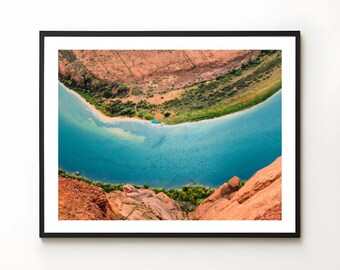 Horseshoe Bend Print | Arizona Canyon, Colorado River Landscape, Wall Art, Travel Poster
