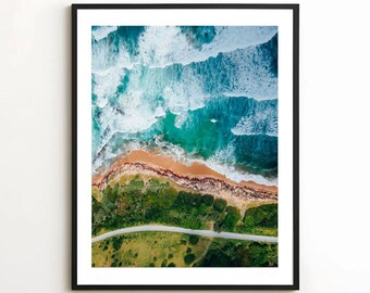 Barbados Coastline Print | Ocean Wall Art, Landscape Decor, Barbados Travel Poster, Drone Photography
