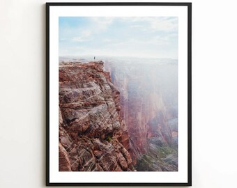 Horseshoe Bend Cliff Print | Desert Canyon Wall Art, Colorado River Landscape