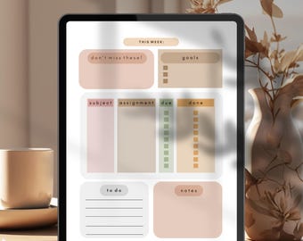 Planificador de tareas minimalista para estudiantes: imprimible (A4/A5/Carta EE. UU. PDF)