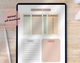 Planificador de tareas minimalista para estudiantes: Planificador académico imprimible (A4, A5, Carta EE. UU.)