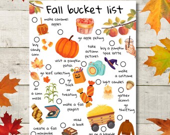 Lista imprimible de actividades de otoño: Lista de actividades acogedoras para hacer (Descarga PDF)