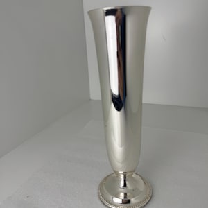 Vintage silver-plated trumpet vase bud vase mid century