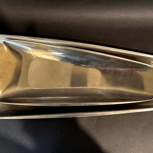 Set of 2 Vintage MCM Gense serving platters- Stainless Steel