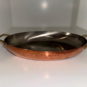 Vintage Copper Paul Revere Oval Pan Limited Edition 12"x8.5" Au Gratin Fish Pan